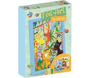 MOXY Kreatívna sada Foil Art Zvieratá / Kreatívna sada / metalické fólie / 3 obrázky