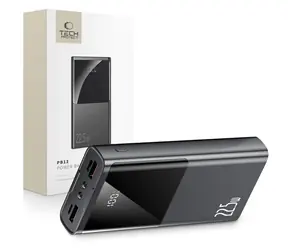 Tech-Protect PB13 sivá / Powerbanka / 20000 mAh / 22.5W / 2x USB-A / USB-C / Lightning
