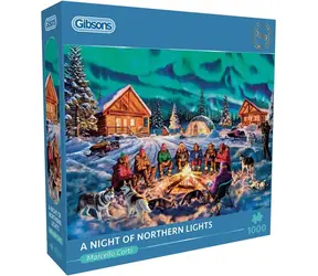 GIBSONS Puzzle Noc s polárnym septembrom / 1000 dielikov / 68 × 49 cm
