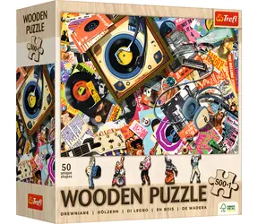 Trefl Drevené puzzle Vo svete hudby / 501 dielikov / 37,5 x 25,4 cm