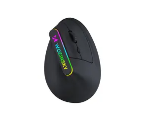 Wozinsky WMG-1164 čierna / Bezdrôtová vertikálna ergonomická herná myš / RGB podsvietenie / 3600 DPI