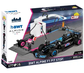 Cobi Stavebnica 1685 BWT Alpine F1 Pit Stop / 1:26 / 477 dielikov / 2 figúrky