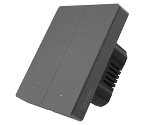 Sonoff M5-2C-80 grafitová / Chytrý nástenný vypínač / 2-kanálový / WiFi / pre rám