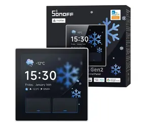 Sonoff NSPanel Pro Gen2 biela / Ovládací panel / 2kanálové relé / 86 mm / EU typ