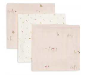 Jollein Servítky mušelínové 3 ks 31x31cm Pretty Picnic / Mušelínové obrúsky / 100% bavlna