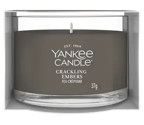 Yankee Candle Vonná sviečka Crackling Embers / Votív v skle / Drevité / 8-10 hod / 37 g