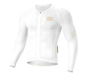 ROCKBROS Cyklistický dres YDCX008 Diamond biela, vel. XXL / Dlhý rukáv