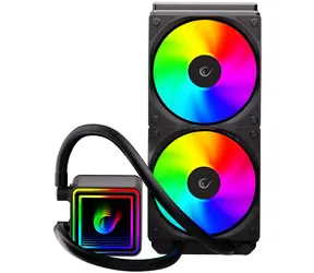 Rampage Infinite V240 čierna / AIO vodný chladič CPU / 240 mm / ARGB / Ukazovateľ teploty