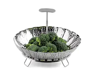 Weis Naparovák na zeleninu nerez / Naparovák / Skladací / Teleskopická rukoväť / O 18-26 cm