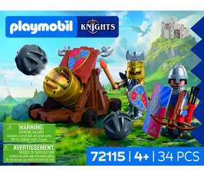 Playmobil 72115 Stavebnica Leví rytieri s delom / Knights / 34 dielikov / od 4 rokov