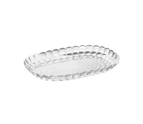 Guzzini Tiffany TRAY M priesvitná biela / Ozdobná tácka / akryl / 32x22,5 cm