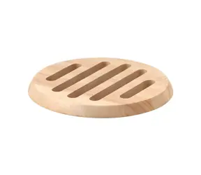 Continenta Podložka guľatá gumovník / Podložka / O 20 x 1,5 cm / gumovníkové drevo