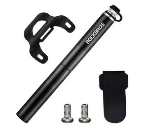 Rockbros JG-PB-004 čierna / Pumpička na bicykel / tlakomer / odľahčená konštrukcia