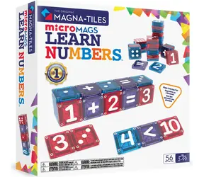 MAGNA-TILES® Magnetická stavebnica microMAGS Learn Numbers / 56 dielikov