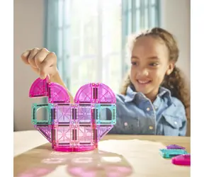MAGNA-TILES Magnetická stavebnica microMAGS Heart to Heart / Cestovná súprava / 26 dielikov