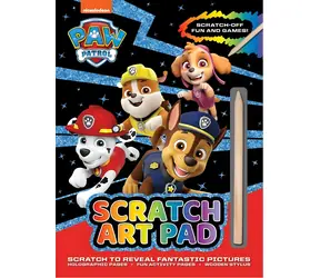 NICKELODEON Škrabacie obrázky Tlapková patrola / 12 obrázkov / vyškrabávacie pero