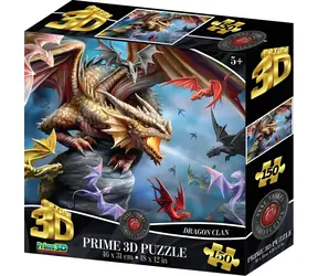 Prime 3D Puzzle Dračí klan / 3D efekt / 150 dielikov / 46 x 31 cm