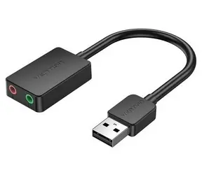 Vention externá zvuková karta USB 2.0 15 cm / Externá zvuková karta / USB 2.0 / TRS 3,5 mm