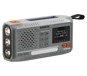Marmitek RESQ 100 svetlo šedá / Outdoorové rádio / Bluetooth 5.3 / LCD displej / USB-C / batéria 4500 mAh