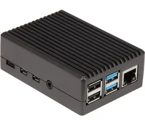 Joy-it Alu-08 čierna / Puzdro / pre Raspberry Pi 4 / Hliníkové / Pasívne chladenie