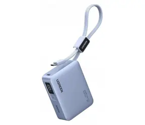 Ugreen PB584 sivá / Powerbanka / 10000 mAh / 33W rýchlonabíjanie / vstavaný USB-C kábel