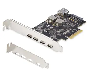 StarTech PCIe karta USB-C 5 portov čierna / Radič USB / PCI Express / USB 3.2 Gen 2 10 Gbps / čipset ASMedia ASM3142