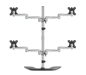StarTech Quad-Monitor Stand / Držiak pre 4 monitory / do 32" / nosnosť 8 kg / náklon -40 ° až 90 ° / otočenie 360 °