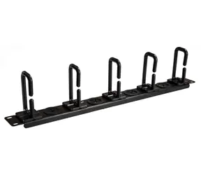 StarTech 1U panel pre správu káblov čierna / Panel pre správu káblov / pre 19" rack / hĺbka 102 mm