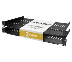 StarTech Polica do racku 1U čierna / Polica do racku / 19" / nosnosť 20 kg / oceľ / 2 ks v balení