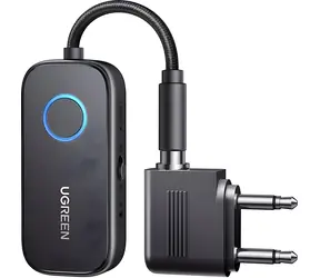 Ugreen CM671 čierna / Bluetooth adaptér / Vysielač a prijímač / Bluetooth 5.2 / Jack 3,5 mm / 300 mAh