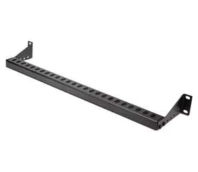 StarTech oporná lišta na káble čierna / Oporná lišta na káble / 1U / oceľ / 483 mm