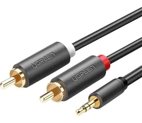Ugreen Kábel Jack 3,5 mm - 2x RCA (Cinch) čierna