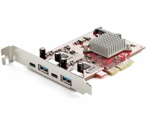 StarTech PCIe karta USB-C a USB-A / Radič USB / PCIe / USB 3.2 Gen 2 / 2x USB-A / 2x USB-C / ASMedia ASM3142