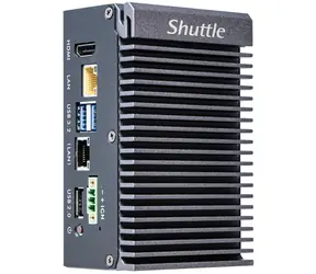 Shuttle Barebone Edge SPCEL03 čierna / Mini-PC / Intel Atom x6413E / SO-DIMM DDR4 / M.2 / 2x LAN / Bez OS