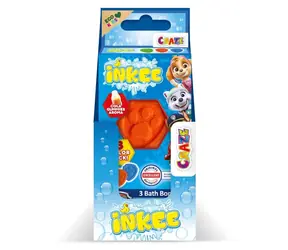 INKEE Šumivá bomba do kúpeľa Paw Patrol / 3x15 g / mandľový olej / mix farieb