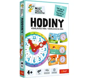 Trefl Vzdelávacia hra Malý objaviteľ: Hodiny / 16 dielikov / hodiny s posuvnými ručičkami