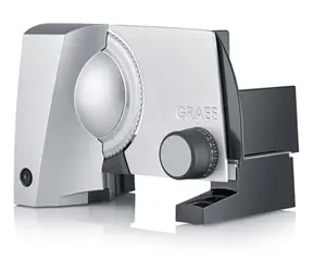 Graef S 10005 čierna / Elektrický krájač potravín / nerezový nôž O170 mm / odnímateľný bezpečnostný kryt