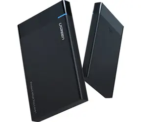 Ugreen US221 čierna / Externé puzdro pre disk 2.5" / HDD & SSD / SATA III / USB-C / kábel 50 cm