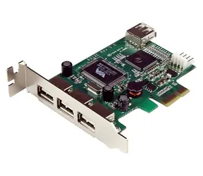 StarTech PCIe karta USB 2.0 4- Port / Radič USB / 4X USB-A / Via/ VLI VT6212 / Low Profile