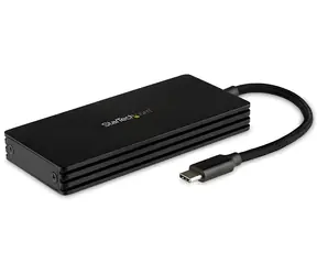 StarTech USB-C box pre M.2 SATA SSD čierna / Externý box pre SSD / USB 3.1 Gen 2 / M.2 SATA / hliníkové telo