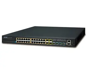 Planet SGS-6341-24P4X / Switch / L3 / 24x Gigabit PoE 802.3at / 4X 10G SFP+ / 370W / VSF/Cluster