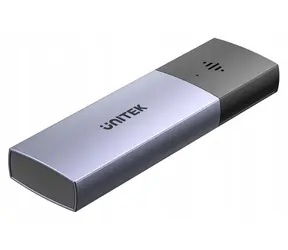 Unitek Box pre M.2 SSD s LED lokalizáciou sivá / Externé puzdro pre M.2 SSD / USB-C / 10 Gbps / NVMe / Hliníkové