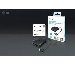 i-TEC adaptér USB-A a USB-C Dual 4K DP čierna