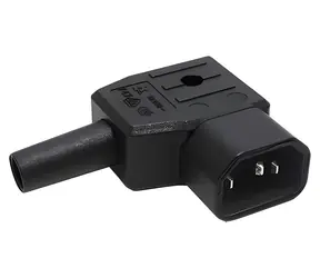 Bachmann 915.172 / Konektor IEC320 C14 samec / lomený / 250V/10A / čierna