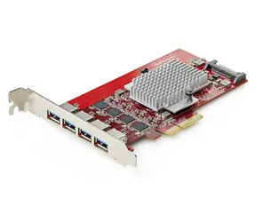 StarTech PCIe karta 4X USB-A / Radič USB / PCIe 3.0 / USB 3.2 Gen 2 10 Gbps / ASMedia chipset