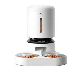PETLIBRO Dávkovač krmiva Granary biela / Dvojitá miska / 5 l