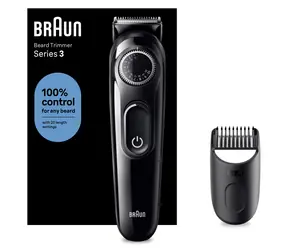 Braun Series 3 BT3400 čierna / Holiaci strojček / Pánsky / Otočné ovládanie / 50 min prevádzka