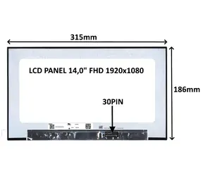 14" SIL LCD panel 30pin bez úchytov / LCD panel pre notebook / FHD 1920x1080 / IPS matný