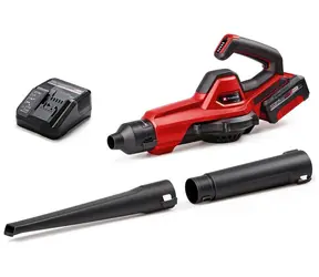 Einhell GE-UB 18/250 Li E Kit červeno-čierna / Aku fúkač lístia / 18V / 4,0 Ah / 250 km/h / 120 m3/h
