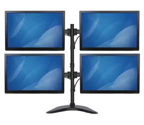 StarTech Držiak pre 4 monitory čierna / Držiak pre 4 monitory / 13-27" / nosnosť 8 kg / rotácia 360° / oceľ a hliník